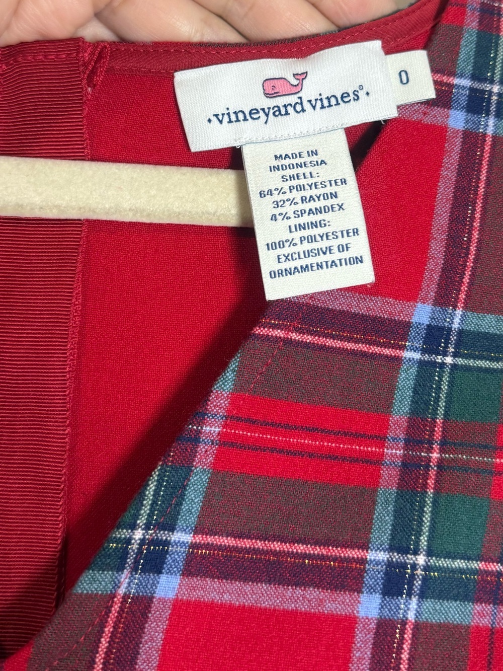 Vineyard Vines Nantucket Tartan Flutter Sleeve Shift Dress - Picture 7 of 7